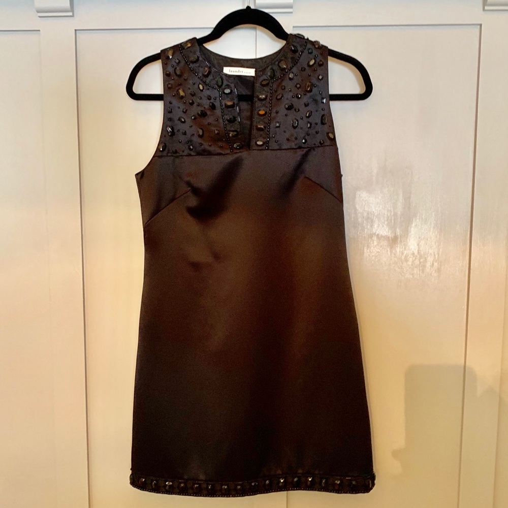 Jeweled black Laundry dress.